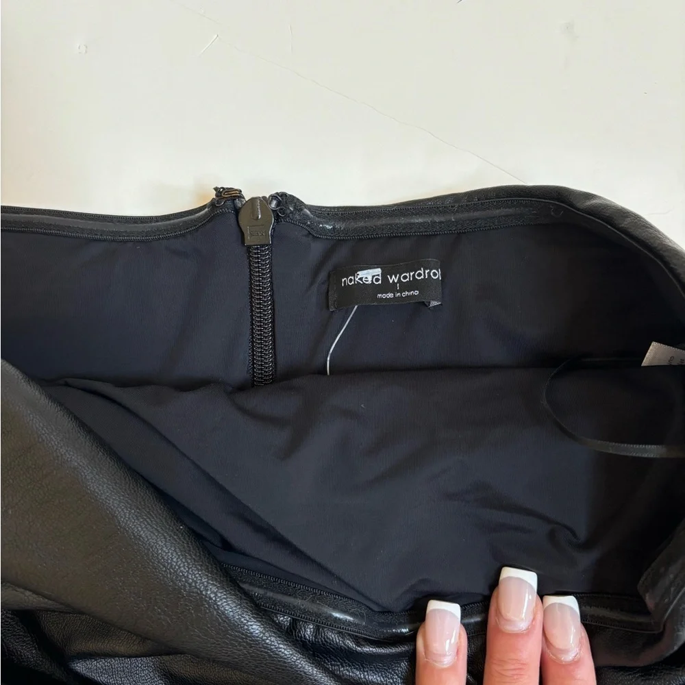 Naked Wardrobe Strapless Leather Bodysuit - Picture 5 of 6